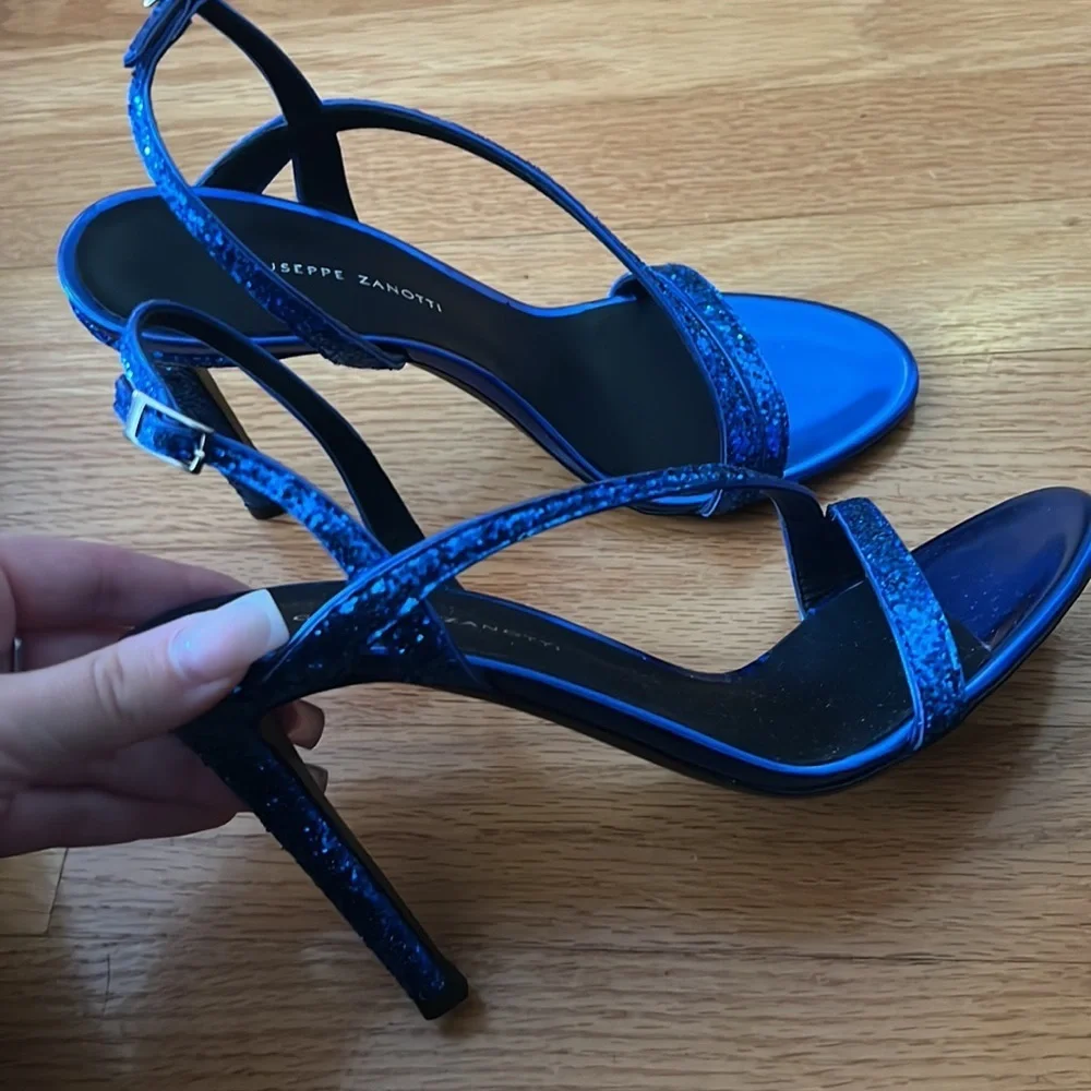 Blue sparkly Giuseppe zanotti shoes